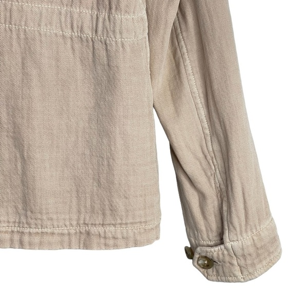 James Perse Utility Jacket Womens Size 3 Large Cotton Safari Military Chore Coat - Picture 12 of 14